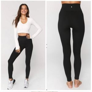 Spiritual gangster black zen ribbed leggings XS/S
